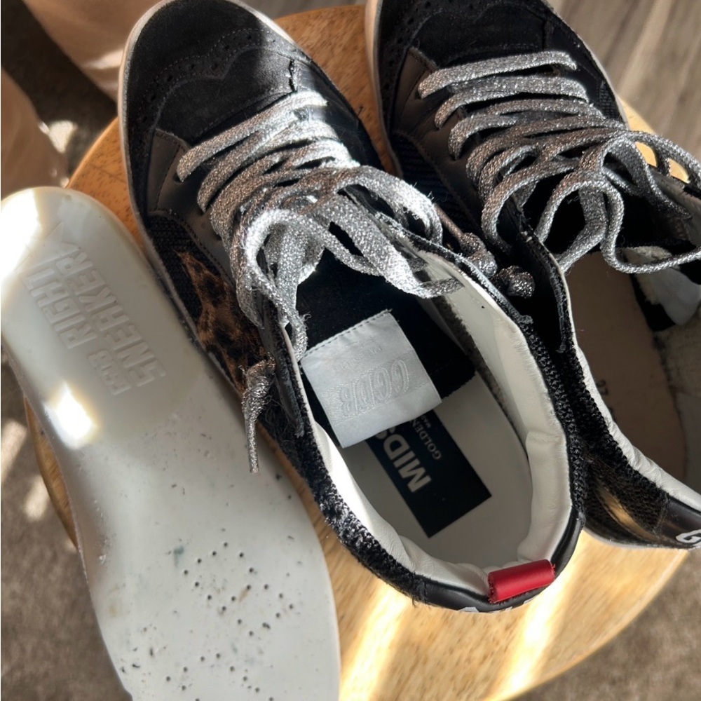 Luxury Mid Star Golden Goose Black & Silver Sneakers - Picture 6 of 13